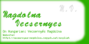 magdolna vecsernyes business card
